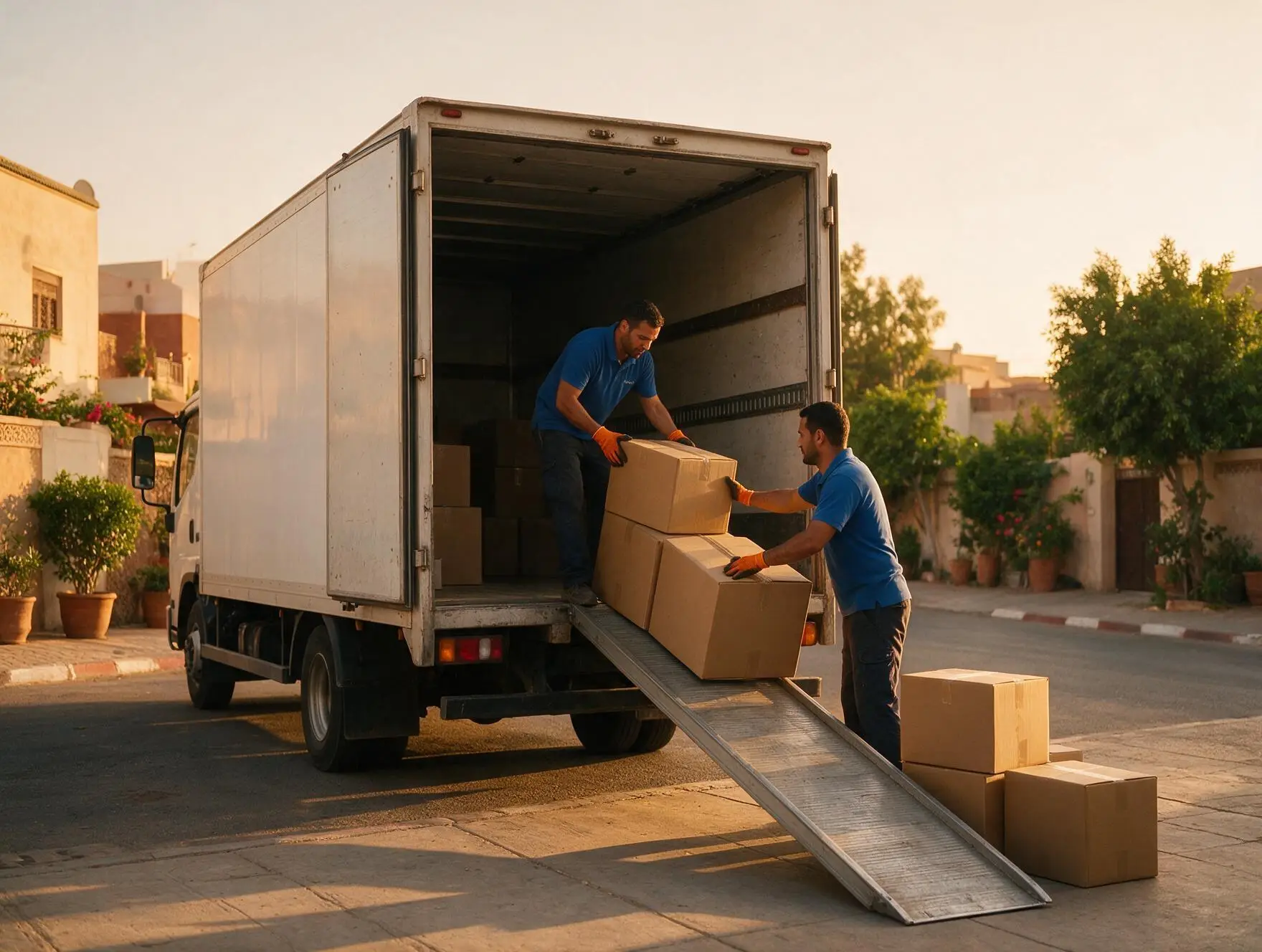 Chargement d’un camion de déménagement — tarifs Déménagement Rehili au Maroc